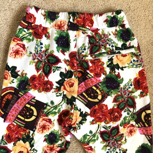 Joyrich Rich & Roll Floral Drawstring Sweats Sweat Pants Joggers size XXS XS - Picture 6 of 8